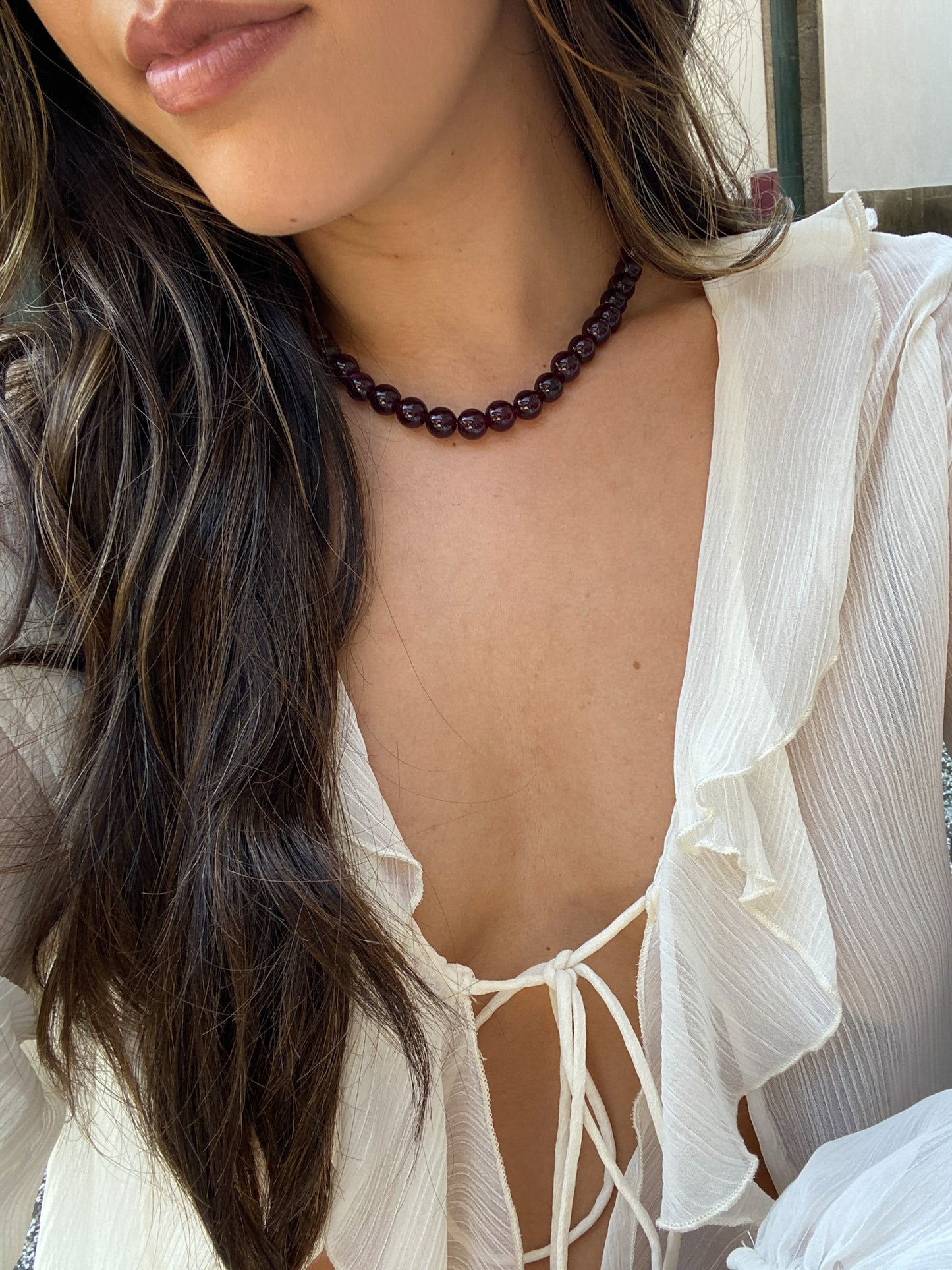 Colar Sophie Burgundy